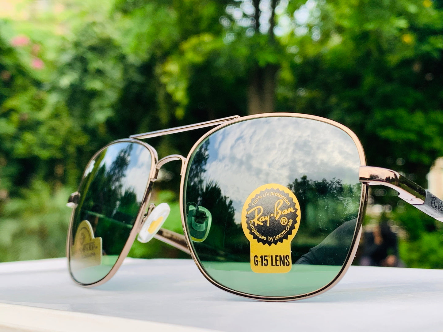 Aviator Green Sunglasses