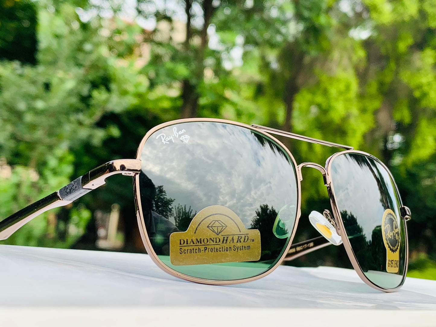 Aviator Green Sunglasses