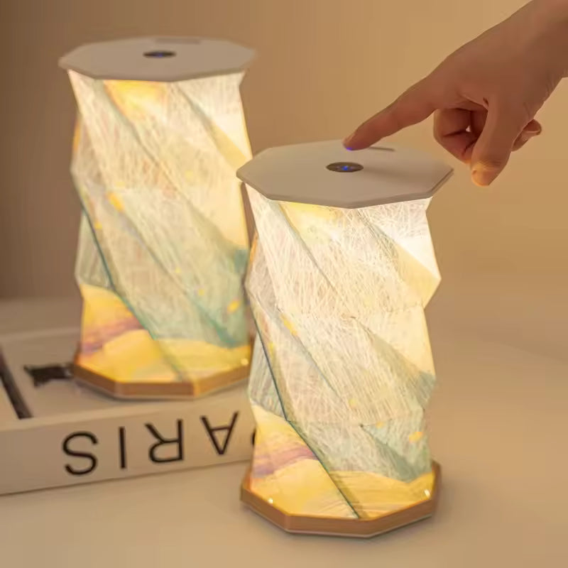 Van Gogh's starry sky rotating light