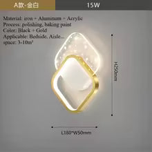 Modern Black gold wall lamp