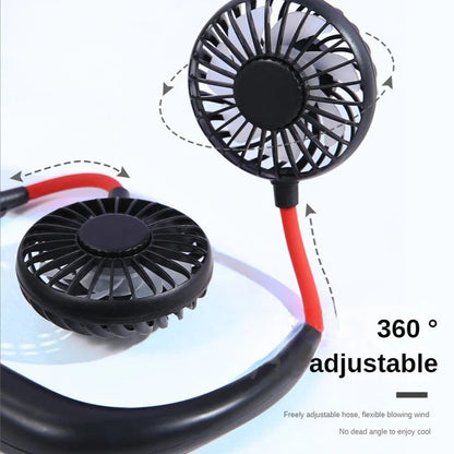 Rechargeable Dual Head Neck Fan